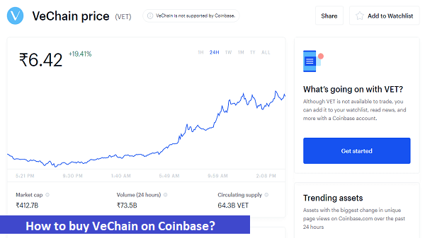 Buy VeChain on Coinbase