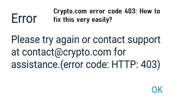 Crypto.com error code 403